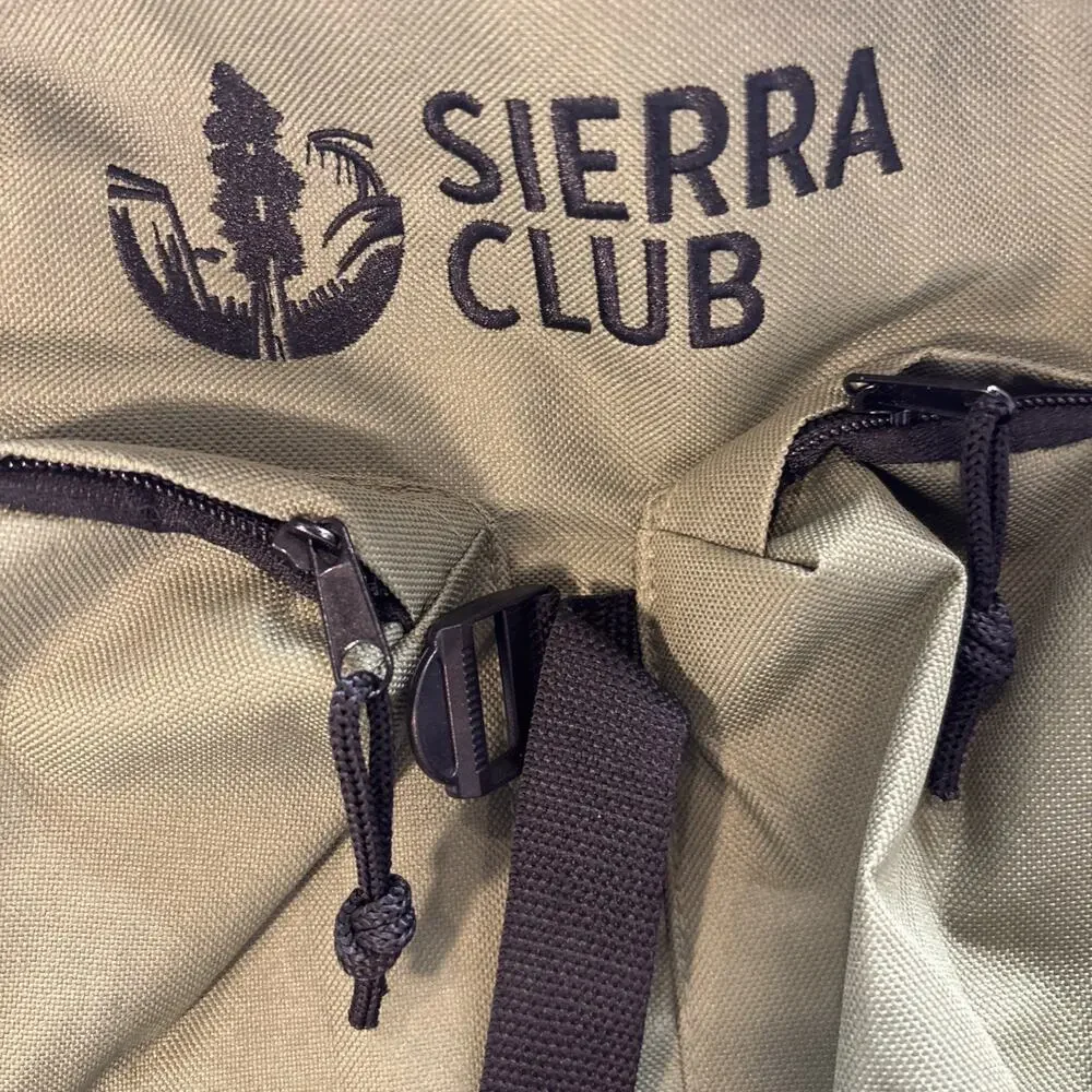 SIERRA CLUB Backpack - Lightweight Olive Green 3 Compartments New